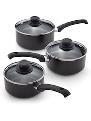 Judge 3 Piece Black Aluminium Saucepan Set - Image 3 of 3
