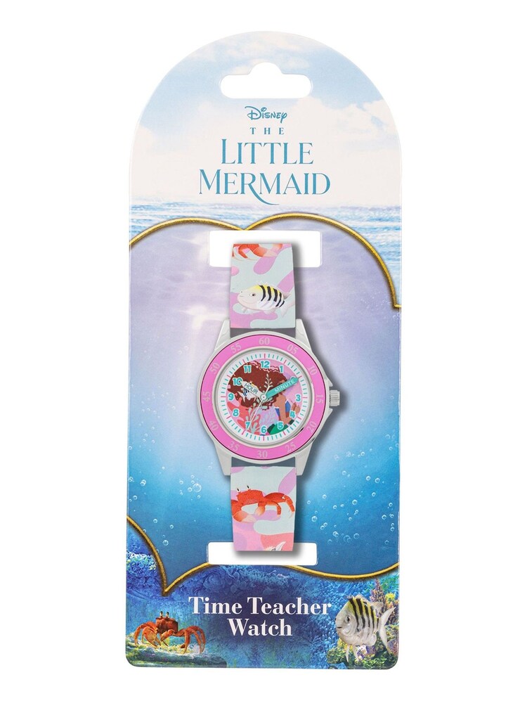 Peers Hardy Disney The Little Mermaid Silicone Strap Time Teacher Pink Watch - Image 4 of 4