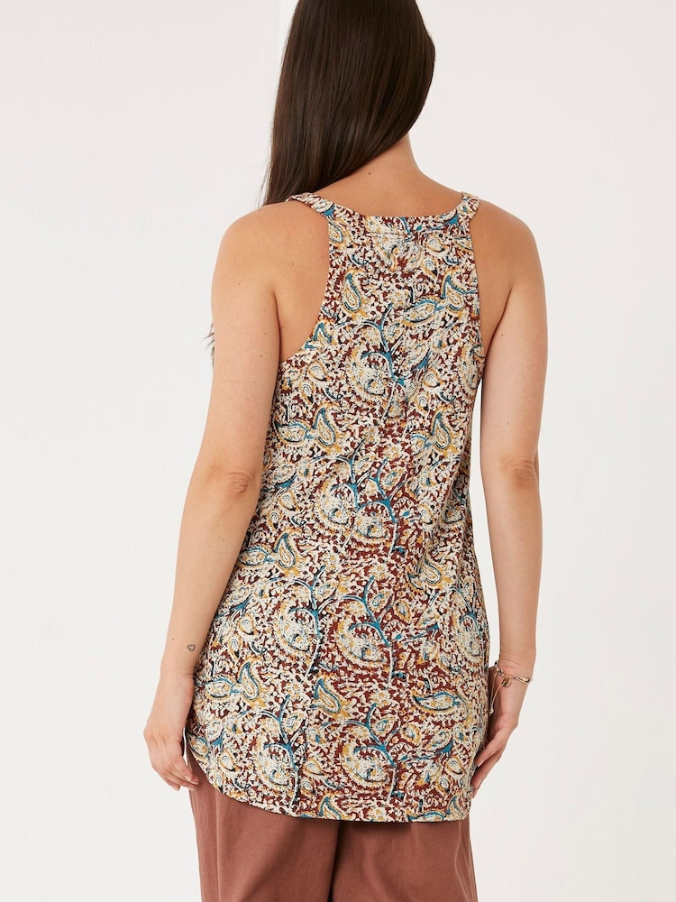 FatFace Scarlett Brown Spirit Paisley Longline Tunic - Image 2 of 4 FatFace Scarlett Brown Spirit Paisley Longline Tunic - Image 2 of 4