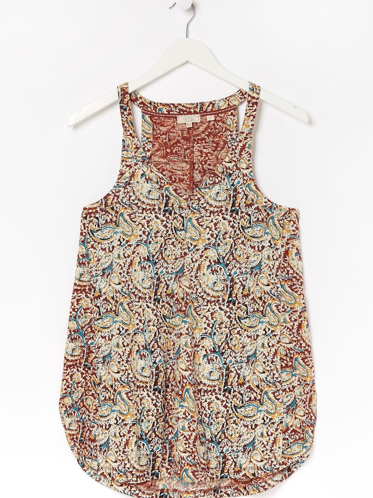 FatFace Scarlett Brown Spirit Paisley Longline Tunic - Image 4 of 4