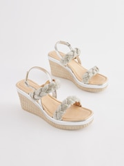 Silver Forever Comfort® Bling Plait Wedges - Image 3 of 8