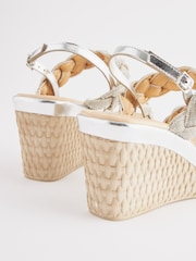 Silver Forever Comfort® Bling Plait Wedges - Image 8 of 8