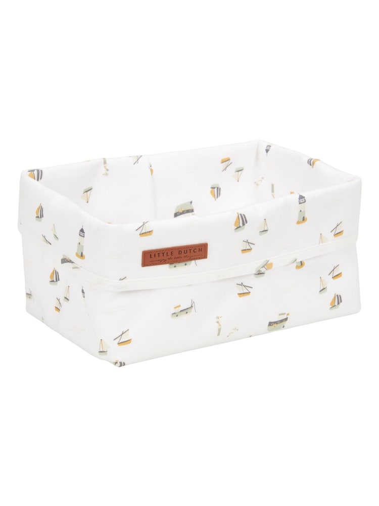Little Dutch White Large Sailors Bay White Storage Basket - Image 1 of 2
