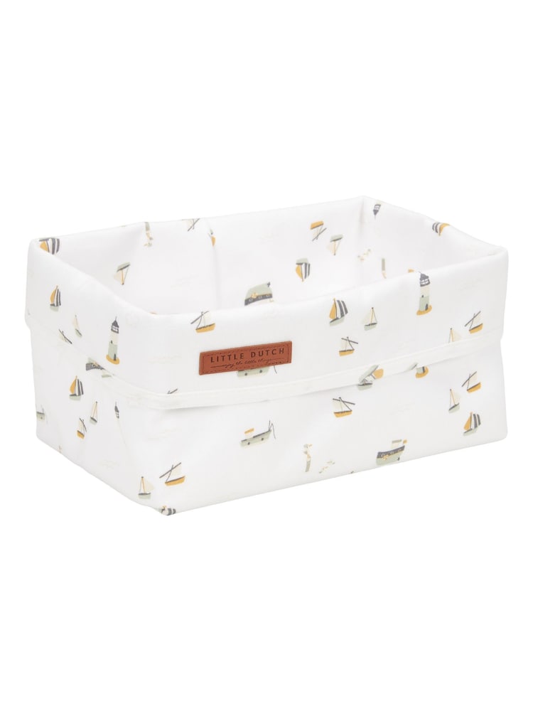 Little Dutch White Large Sailors Bay White Storage Basket - Image 2 of 2