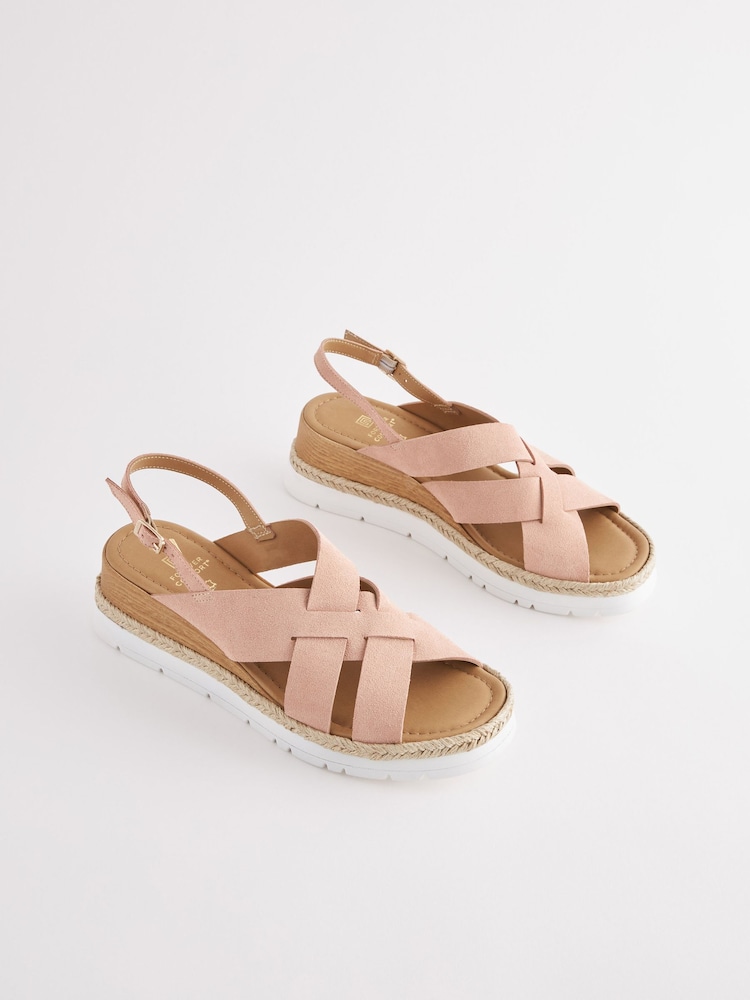 Nude Pink Forever Comfort® Crossover Sports Wedges - Image 3 of 7