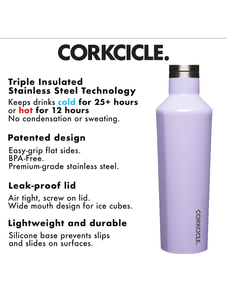 Corkcicle Purple Canteen Insulated Stainless Steel Bottle - Image 3 of 3