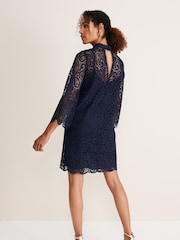 Phase Eight Blue Verity Lace Dress - Image 3 of 5