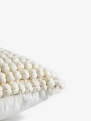 Natural 40 x 59cm Global Bobble 100% Cotton Cushion - Image 3 of 5