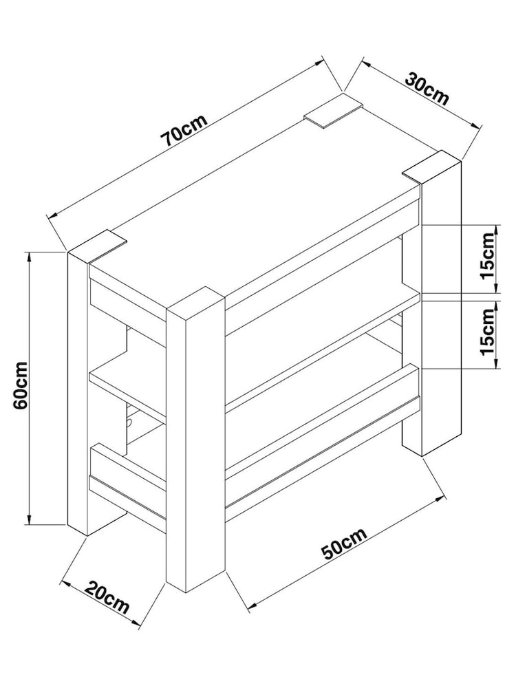 Grey Heath Oak Effect Sofa Side Table - Image 8 of 8