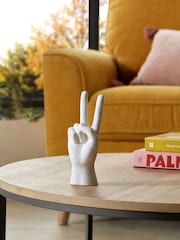 Cream Peace Hand Ornaments Sculpture - Image 1 of 5