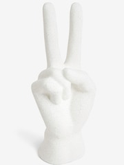 Cream Peace Hand Ornaments Sculpture - Image 5 of 5