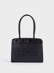 OSPREY LONDON The Tilly Black Leather Shoulder Bag - Image 1 of 4