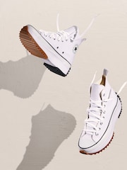 Converse White Run Star Hike Trainers - Image 10 of 12