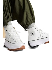 Converse White Run Star Hike Trainers - Image 3 of 12