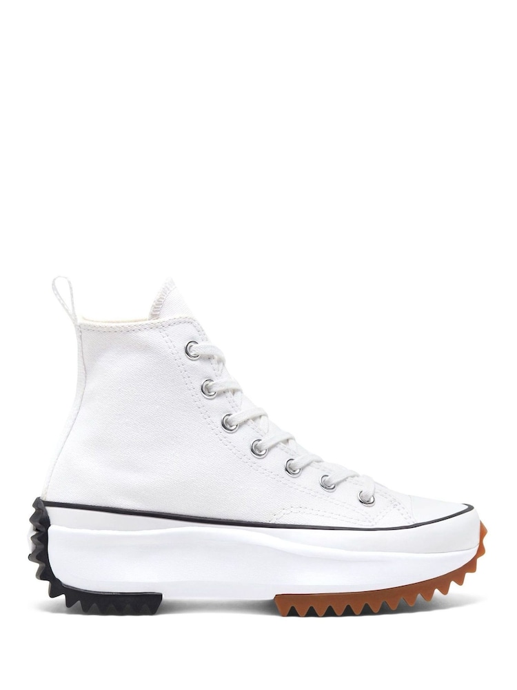 Converse White Run Star Hike Trainers - Image 4 of 12