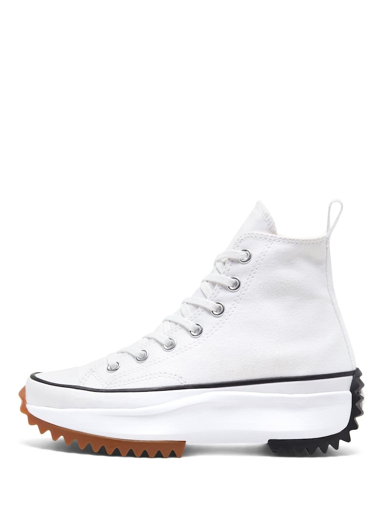 Converse White Run Star Hike Trainers - Image 5 of 12