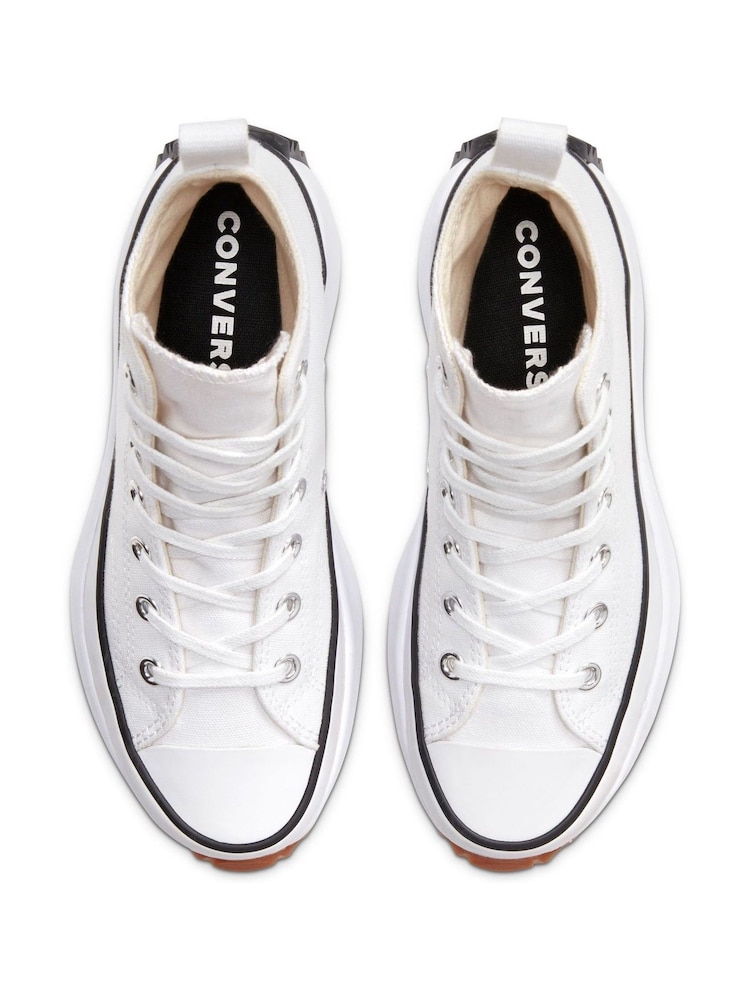 Converse White Run Star Hike Trainers - Image 7 of 12