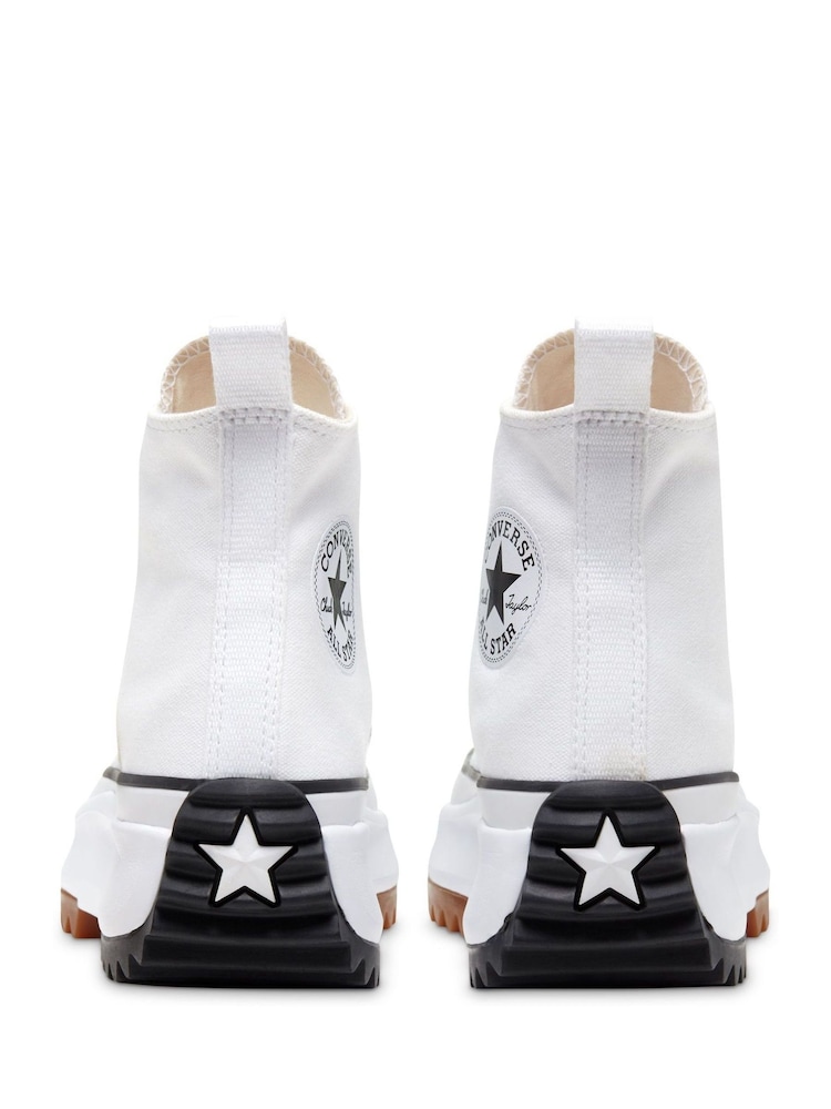 Converse White Run Star Hike Trainers - Image 8 of 12