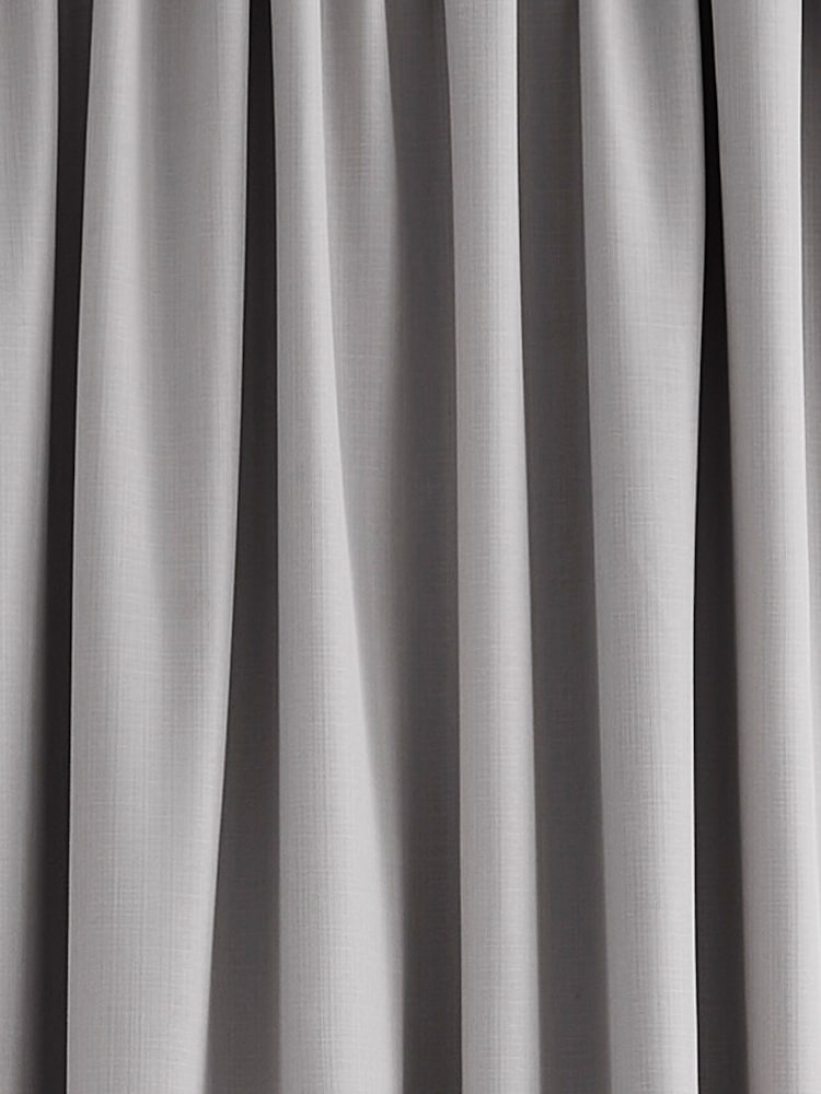 Laura Ashley Steel Grey Stephanie Thermal Lining Door  Pencil Pleat Curtain - Image 4 of 4