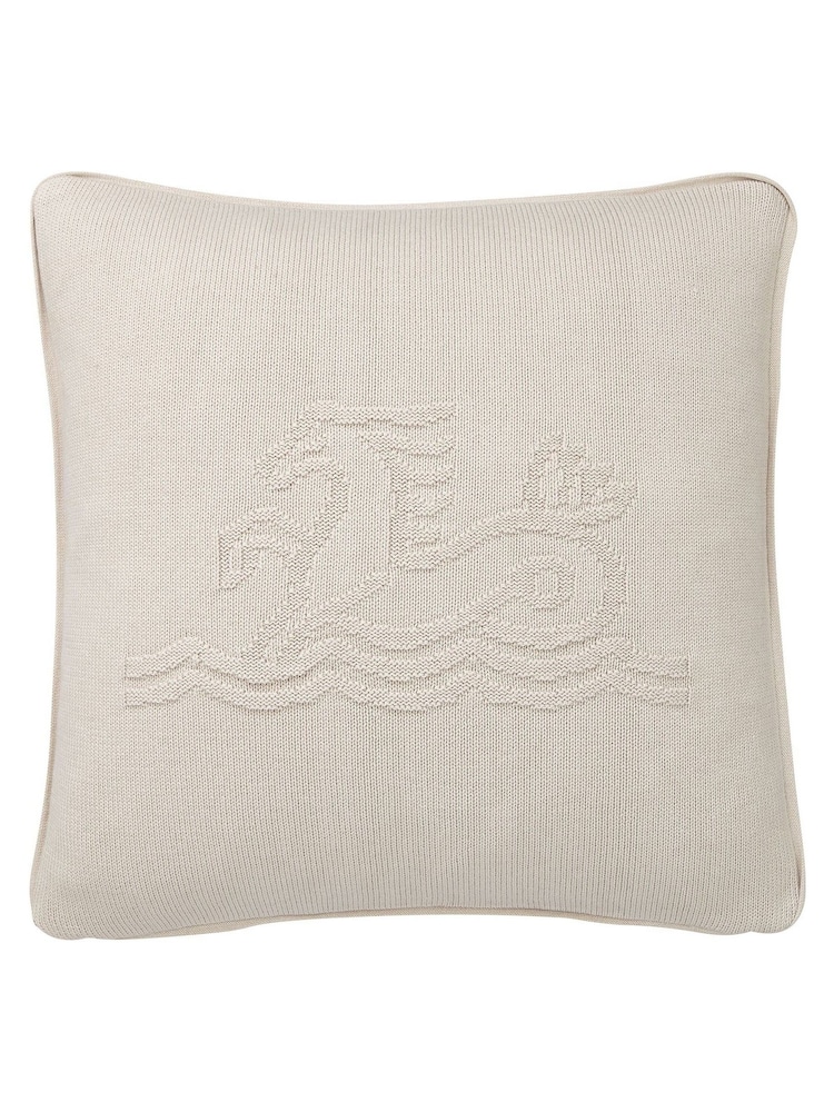 Bedeck of Belfast Natural Signature Knit 100% Cotton Cushion - Image 3 of 4