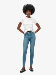 Superdry Blue Vintage High Rise Skinny Denim Jeans - Image 1 of 7