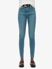Superdry Blue Vintage High Rise Skinny Denim Jeans - Image 3 of 7