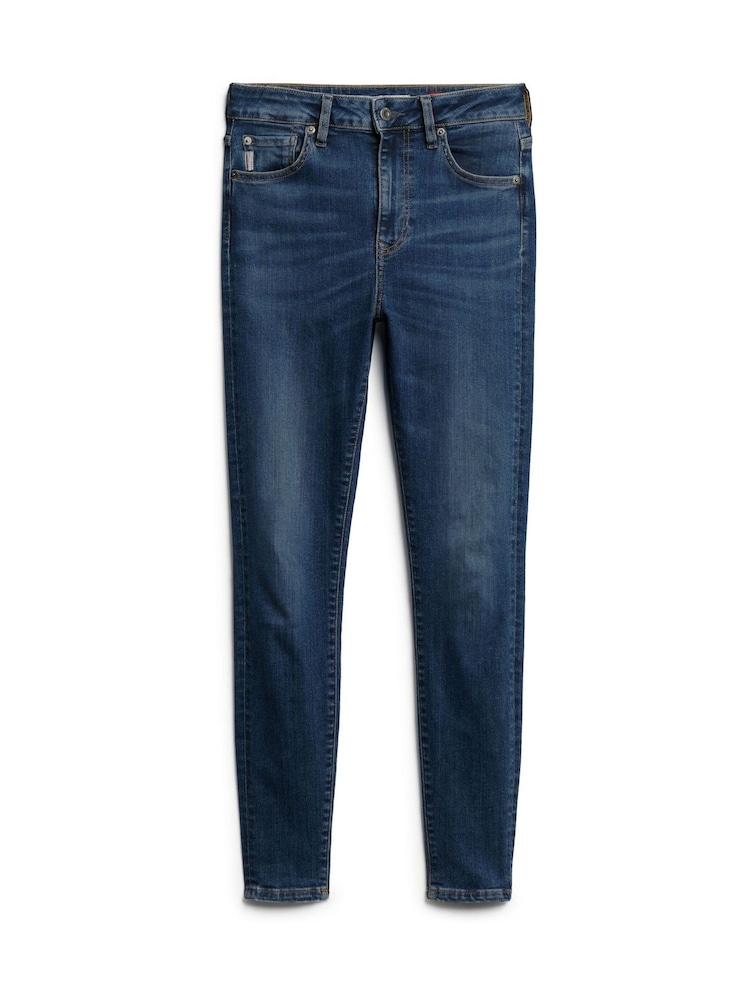 Superdry Blue Vintage High Rise Skinny Denim Jeans - Image 5 of 7