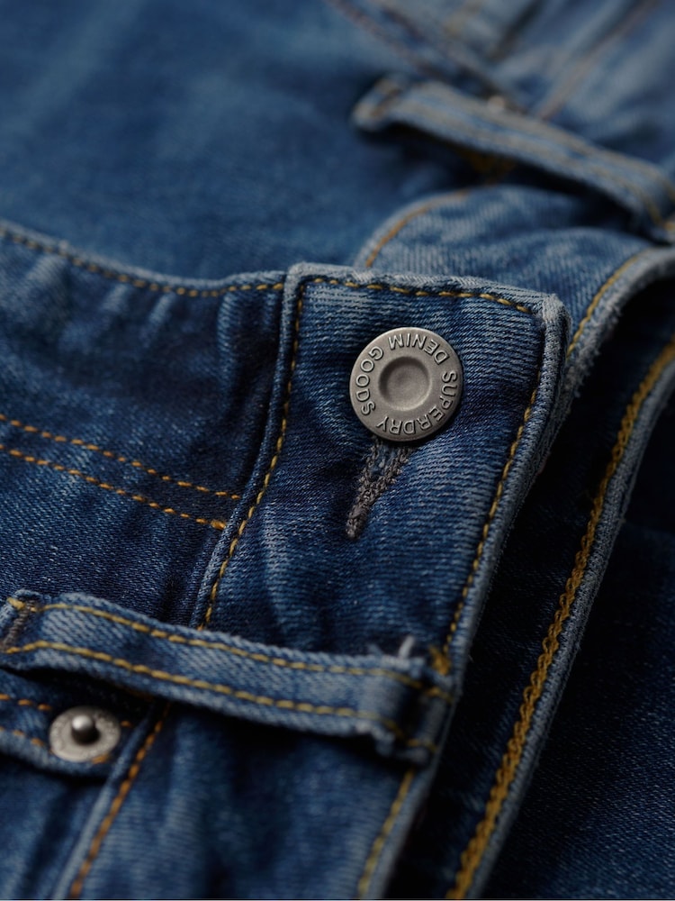 Superdry Blue Vintage High Rise Skinny Denim Jeans - Image 6 of 7