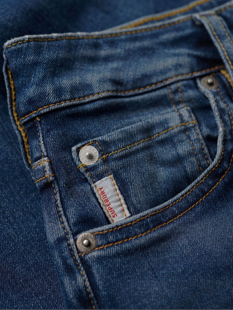 Superdry Blue Vintage High Rise Skinny Denim Jeans - Image 7 of 7