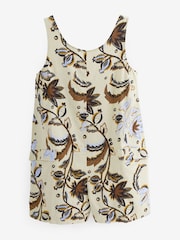 Ecru Floral Linen Blend Playsuit - Image 8 of 8