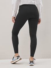 Black High Waist Cotton Leggings - Image 2 of 4
