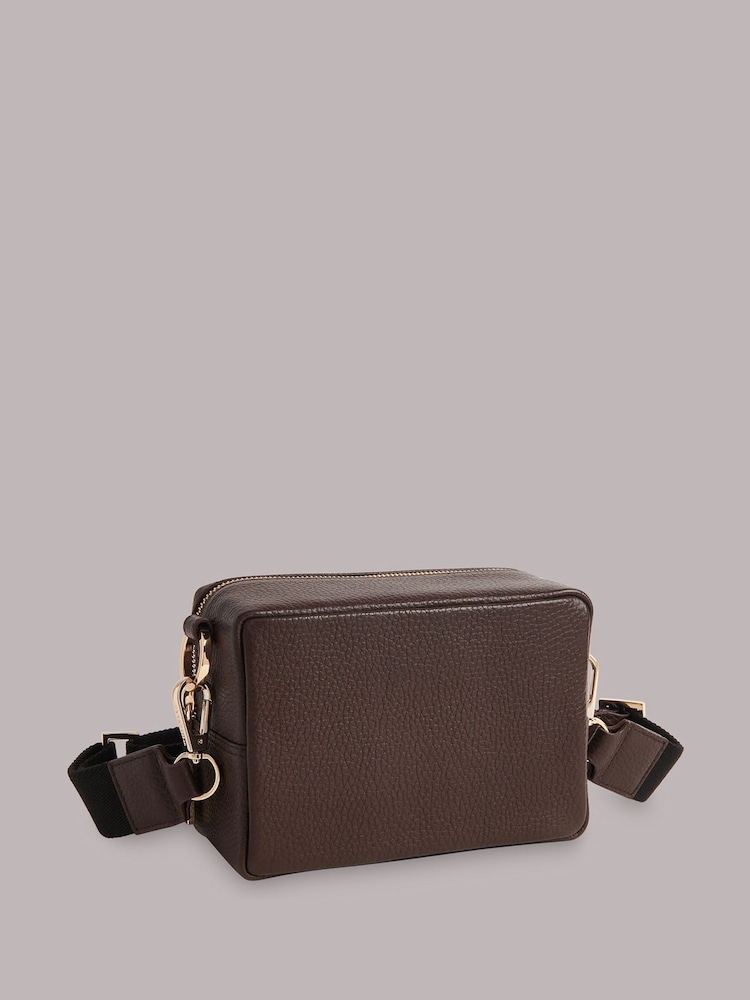 Whistles Brown Bibi Cross-Body Bag - Image 3 of 4