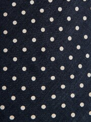 Reiss Airforce Blue Mars Silk Polka Dot Tie - Image 5 of 5