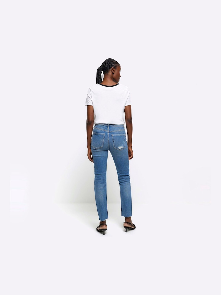 River Island узкий крой с рваной отделкой без застежки - стрейчевые джинсы - Image 2 of 5
