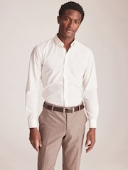 Cream Ivory Easy Care Single Cuff Shirt - Image 1 of 8