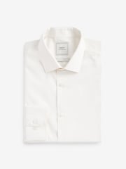 Cream Ivory Easy Care Single Cuff Shirt - Image 6 of 8