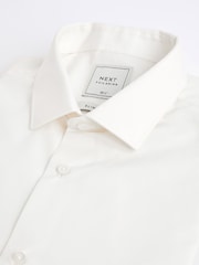 Cream Ivory Easy Care Single Cuff Shirt - Image 7 of 8