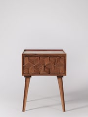 Swoon Dark Brown Terning Bedside Table - Image 2 of 6