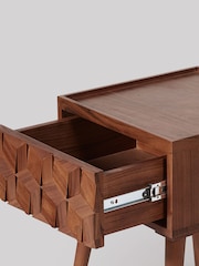 Swoon Dark Brown Terning Bedside Table - Image 4 of 6