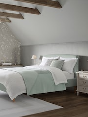 Laura Ashley Baron Chenille Pale Grey Green Lynden Bed - Image 1 of 5