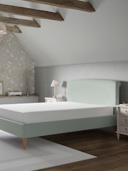 Laura Ashley Baron Chenille Pale Grey Green Lynden Bed - Image 2 of 5