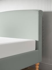Laura Ashley Baron Chenille Pale Grey Green Lynden Bed - Image 3 of 5