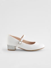 White Satin (Stain Resistant) Occasion Heel Shoes - Image 1 of 6