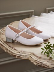 White Satin (Stain Resistant) Occasion Heel Shoes - Image 6 of 6
