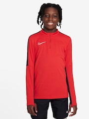 Nike University Red/Black Dri-FIT Academy Half Zip Training Drill Top - Image 1 of 5