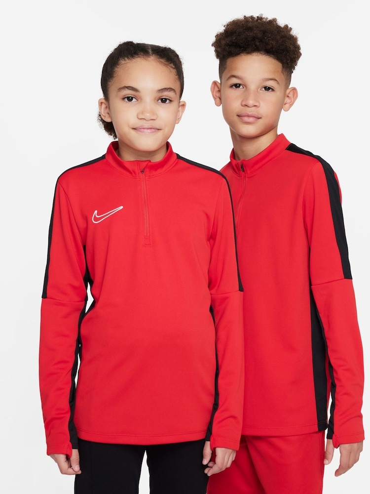 Nike University Red/Black Dri-FIT Academy Half Zip Training Drill Top - Image 2 of 5