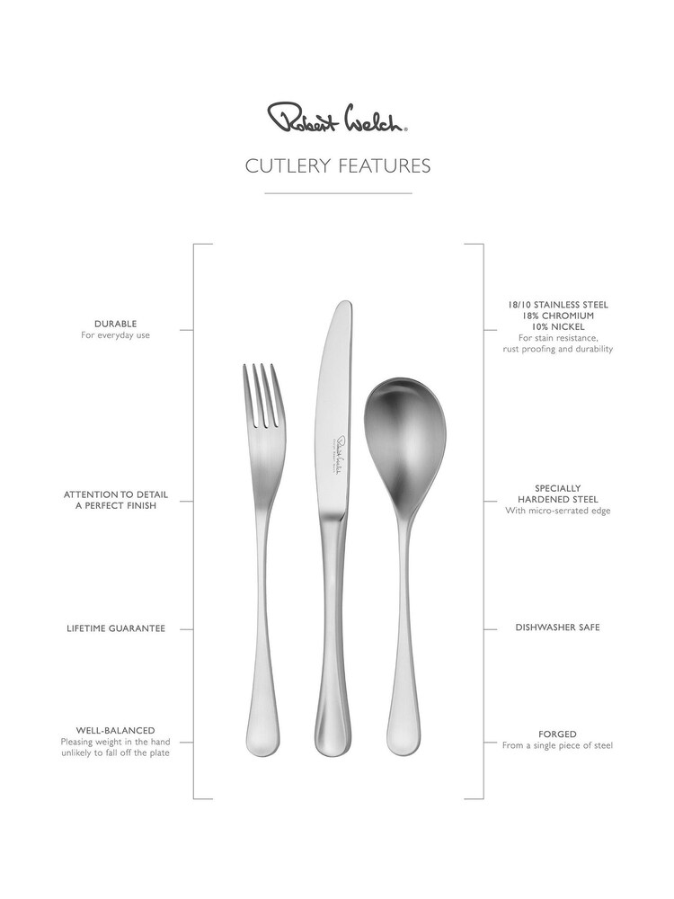Robert Welch Silver 42 pc Cutlery Set - Image 4 of 4