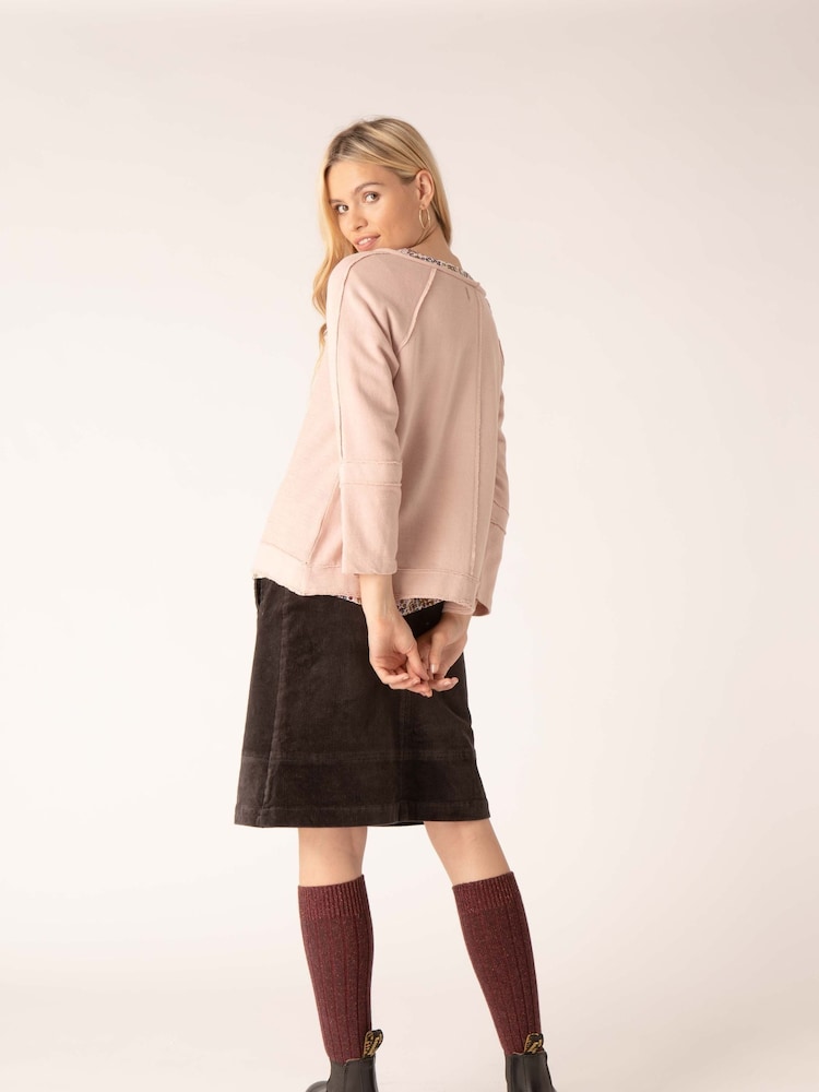 Mistral Purple Directional Cord Skirt - Image 10 of 16