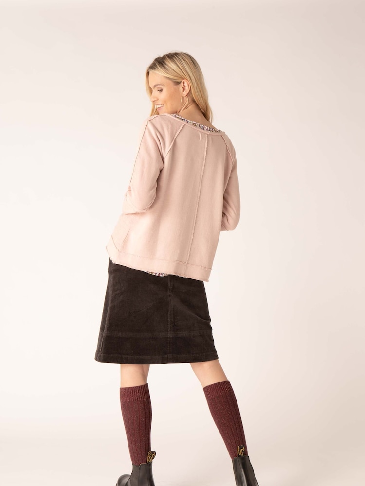 Mistral Purple Directional Cord Skirt - Image 9 of 16