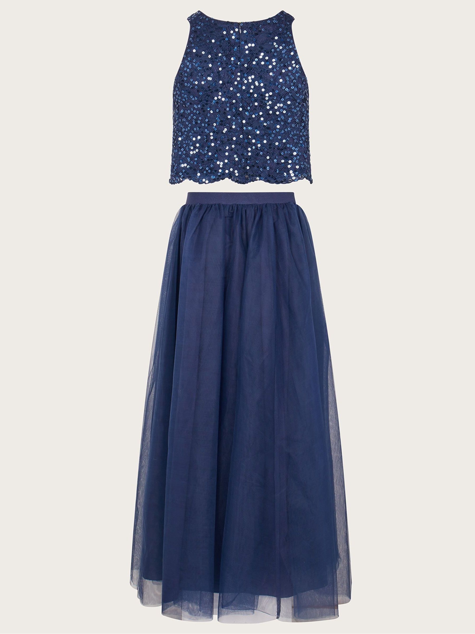 Long tulle skirt navy cheap